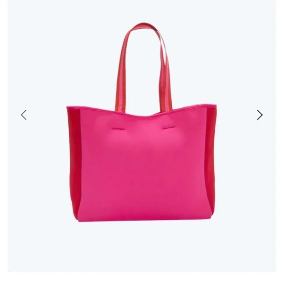 ❤️ NWT NEOPRENE SUMMERSALT BEACH TOTE. PINK AND RED. - Picture 5 of 8